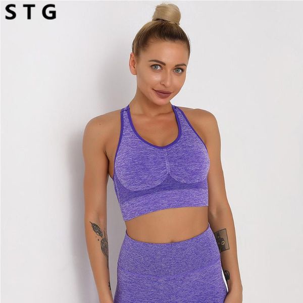 

women's tube sports bra wide shoulder strap high elasticity workout underwear fitness yoga outfit