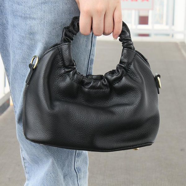 

100% genuine leather bags for women handle mini cute messenger bag crossbody cowhide small totes