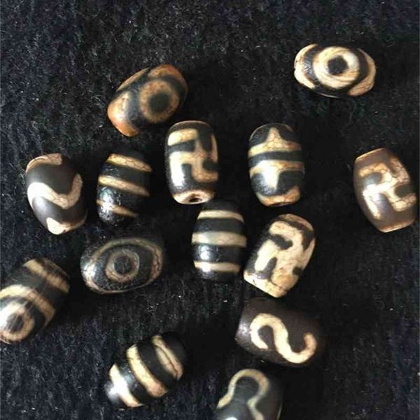 

diy jewelry pure natural stone 8mm*12mm tibetan dzi beads loose agate offer