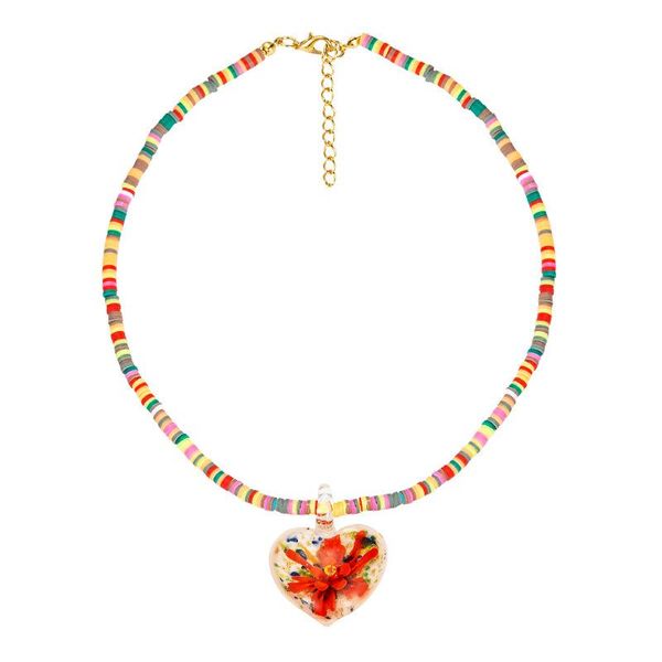 

pendant necklaces beading heart necklace for women flower floral jewellery, Silver
