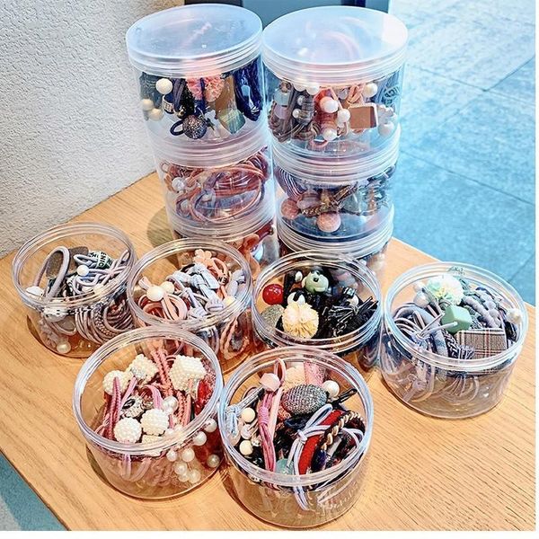 

girls hair rope classic horsetail elastic bands handmade bow knot circle accessories for women headwear1