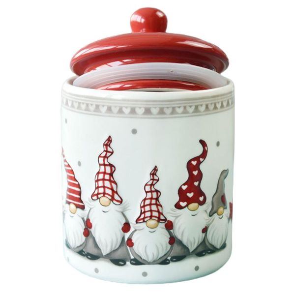 

gift wrap 1pc ceramic storage jar christmas food container tea can with lid