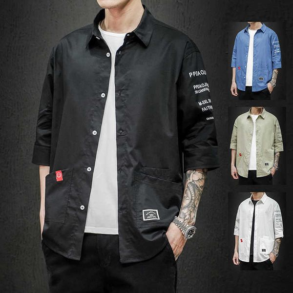 

men's t-shirts men 's casual jacket half sleeve plaid hip hop shirt spring and autumn fit h2sb, White;black