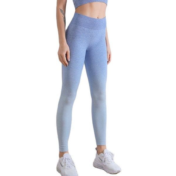 

yoga outfit gradient woman pants seamless leggings women fitness gym sport tights high waist running trousers
