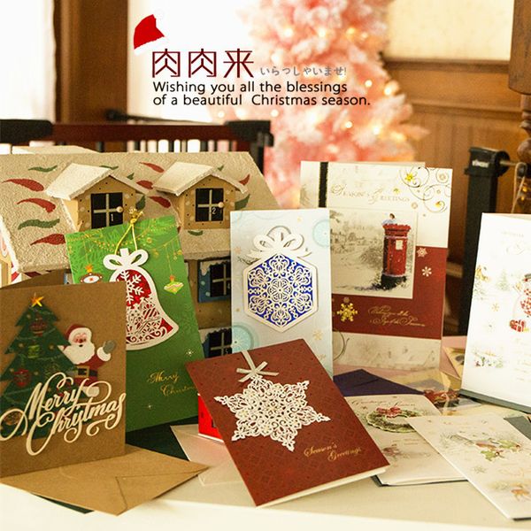 

factory outlet party decoration english christmas cards blessings with envelopes