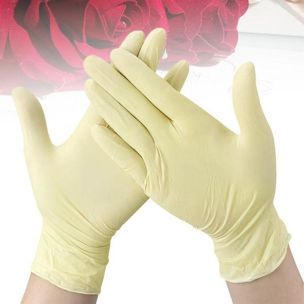

disposable gloves 50 pcs waterproof latex protective dustproof protection for repair watch gardening (size yellow)