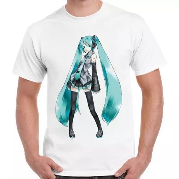 

vocaloid miku hatsune anime manga cool gift retro t shirt 2324, White;black