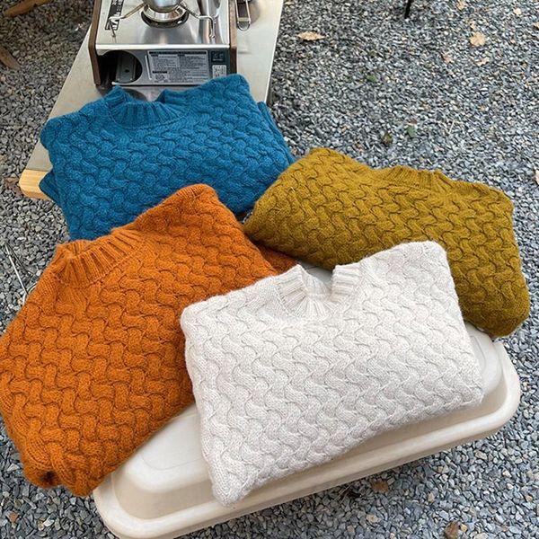 

pullover winter children sweaters solid color korean style kids pullovers loose baby boys girls knitted, Blue