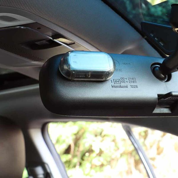 

emergency lights 1pcs universal solar car alarm led light for mitsubishi asx/outlander/lancer evolution/pajero/eclipse/grandis