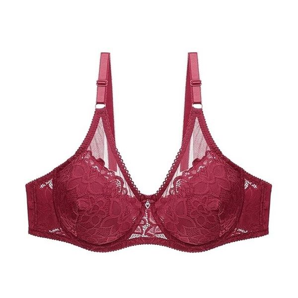 

bras women bra ladies fashion lace thin female solid color intimates gathering for women's clothing nylon, Red;black