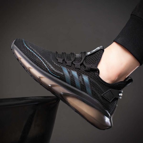 

Casual shoes Sports shoes men's summer new hollow sports casual breathable flying fabric shock absorption popcorn coconut P5HS, T68911-2 hollow black