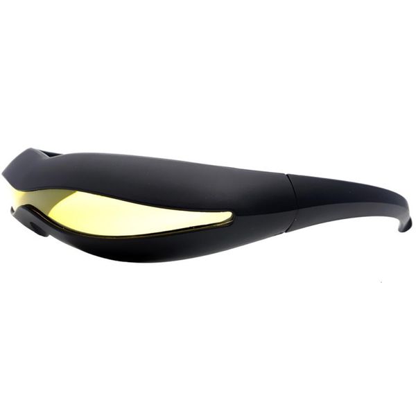 

x polarized futuristic cycles monoblock shield mirrored men wrap sunglasses a piece of shades costume party flexible, Black