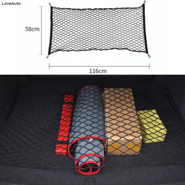 

car organizer trunk rear cargo storage mesh elastic net bag luggage forÂ solaris 2021 accessories