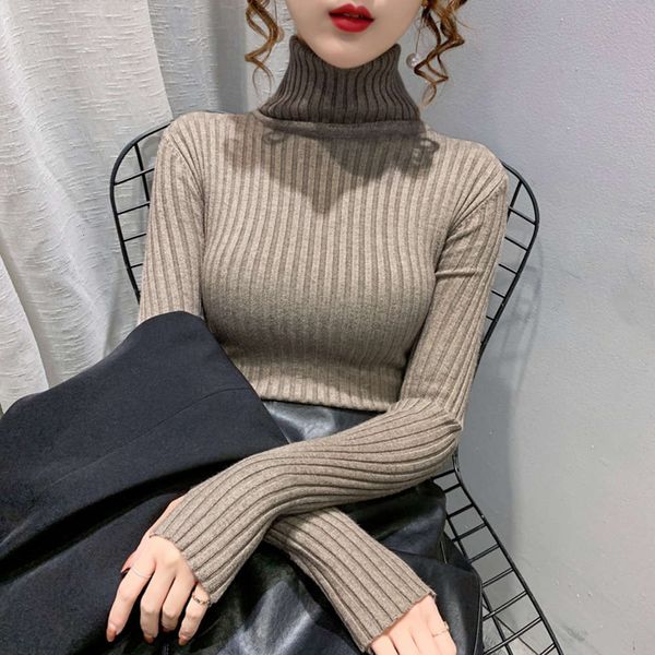 

women's sweaters tees sweater high necked bottomed shirt with autumn and winter wear of aarn t5g9, White;black