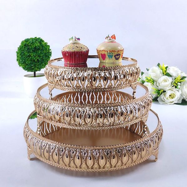 

gold silver electroplate metal cake stand set display wedding birthday party dessert cupcake plate rack baking & pastry tools