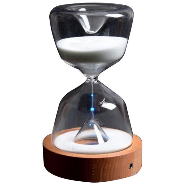 

other clocks & accessories glass hourglass lights timer led sand night light sleep helper with remote control for christmas