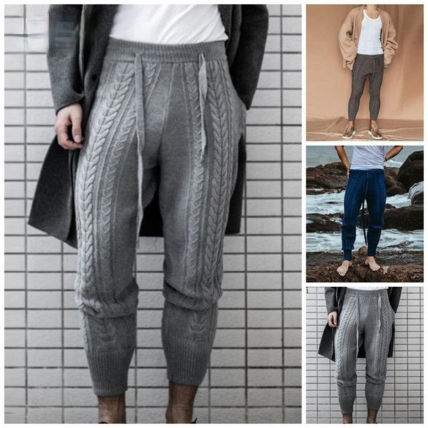 

men's pants 2021 spring youth straight solid color trousers fashion casual comfortable woolen mid-waist for men, Black