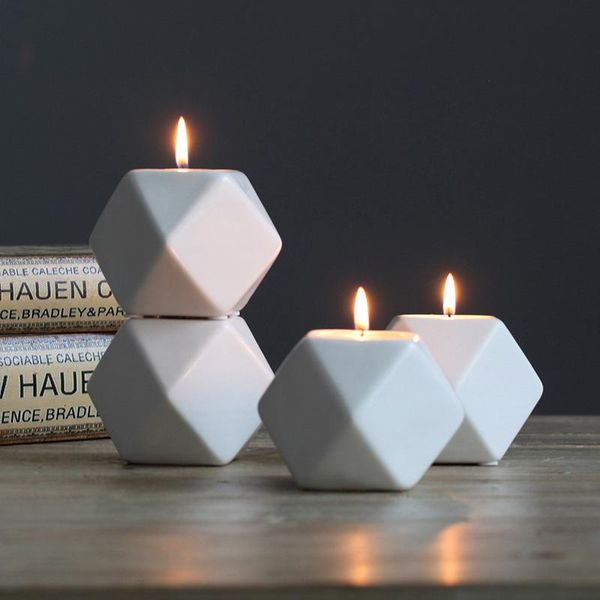 

ceramics candlestick geometric wedding decorative candle holder nordic morandi home accessories table centerpiece candelabra holders