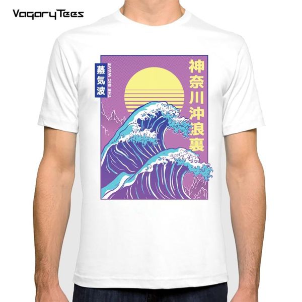 

men's t-shirts summer men japanese style great off kanagawa print tshirts streetwear ulzzang harajuku t-shirt, White;black
