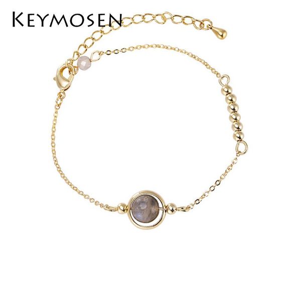 

link, chain flash stone transfer beads korean personality girl extension ornament bracelet feminine temperament lucky, Black