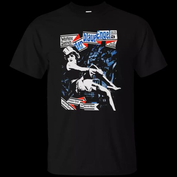 

the blue angel, t-shirt, marlene dietrich, cabaret, weimar, berlin, t-shirt, White;black