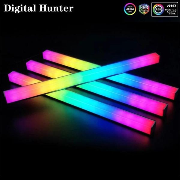 

fans & coolings rgb led strip chassis light water cooler custom computer luminous magnetic lamp 12v/4pin 28/30/40cm decoration for pc