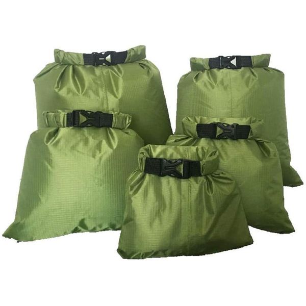 

storage bags 5 pcs waterproof drift bag, hitorhike 3l and 5l 8l 3pcs / set outdoor folding ultralight rafting dry bag