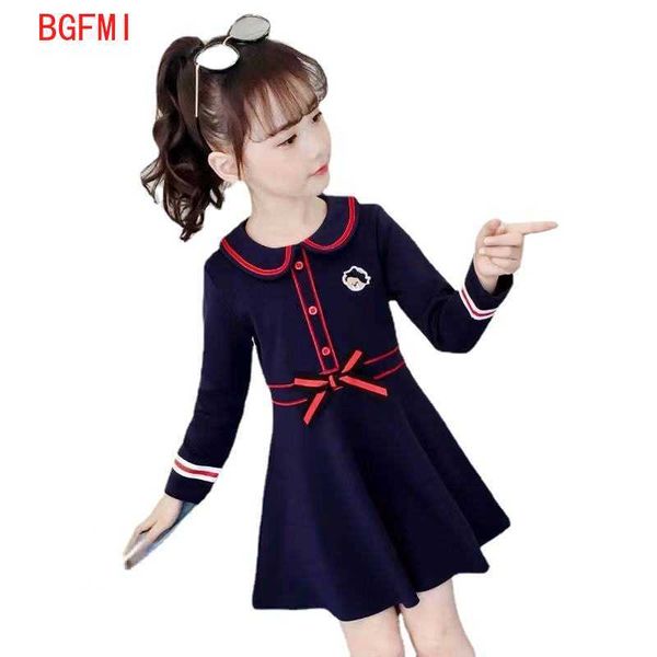 

2021 girls drspring autumn kids children college wind cotton long sleeve drchildren kids casual princdrfor girls x0803, Red;yellow