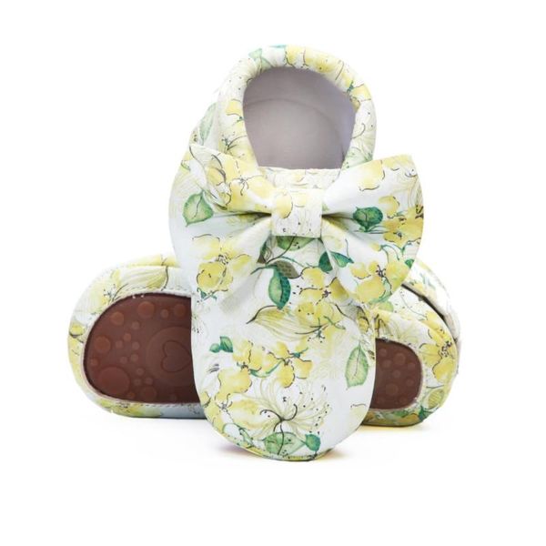 

first walkers 2021 fashion fruit flower bow hard sole toddler moccasins with rubber walker infant shoes baby girls boys