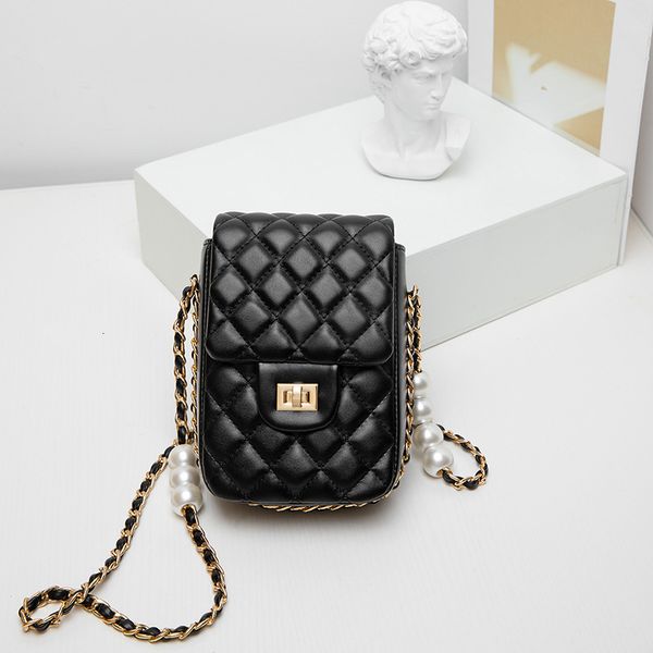 

2021 summer lingge chain mobile phone women's slung pearl trendy mini bag