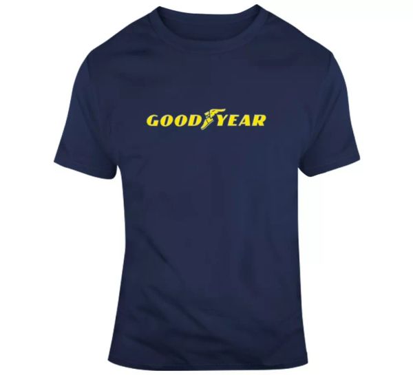 

goodyear tires famous trusted brand icons logo fan t shirt, White;black