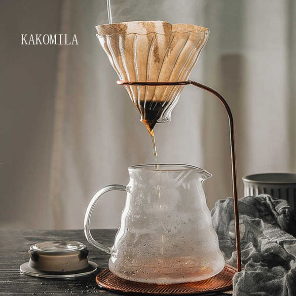 V60 Pour Over Pot Handbrautöpfe Filtertasse Wasserkocher Tropfer Ständer Kaffeemaschine Set