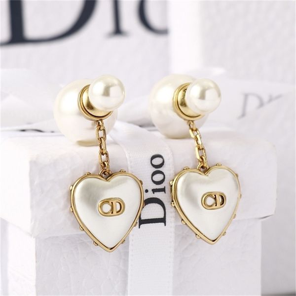 

86% off factory shopfamily pearl heart-shaped female used brass red fashion, Golden