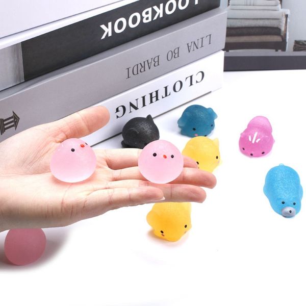 Kawaii Mochi Oyuncak Mini Squishy Sevimli Kedi Ahtapot Antistres Topu Parlatıcı Toz Sıkıştırma Yükselen ABREACT Yumuşak Yapışkan Stres Kabartma Oyuncaklar Evcil Hayvanlar Komik Hediye 0466