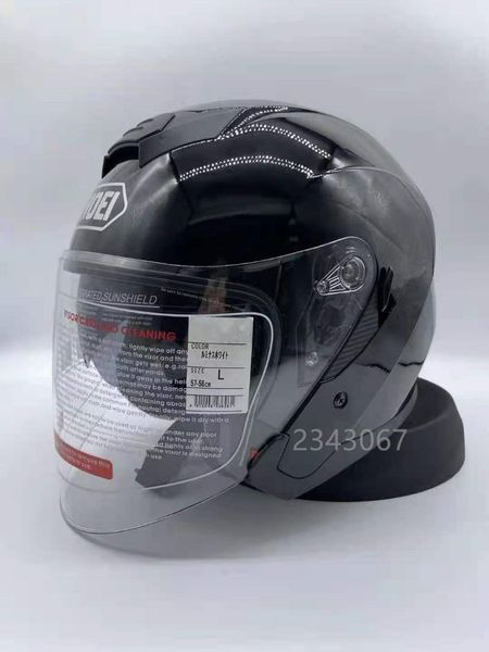 

motorcycle helmets helmet bright black3/4 open face vintage moto casque casco motocicleta capacete safe ship