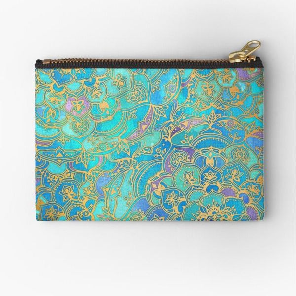 

cosmetic bags & cases women sapphire jade dyeing printed fashion cosmetics organizer bag for travel colorful storage lady small gift