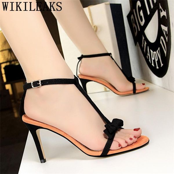 

dress shoes open toe heels evening high sandals women mary jane woman 2021 summer ladies and tacones, Black