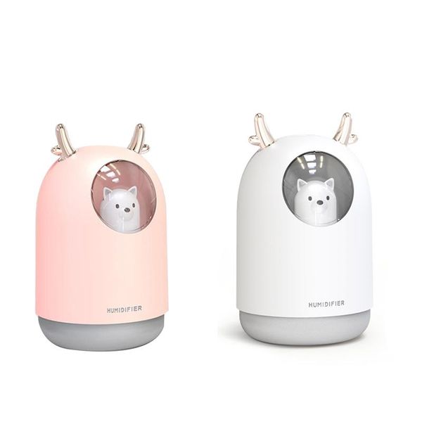 

humidifiers usb humidifier 300ml cute pet ultrasonic cool mist aroma air oil diffuser romantic color led lamp humidificador