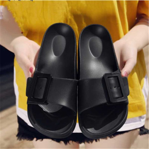 

slippers women 2021 korean fashion sandals wear net red casual home flip flops soft sole comfortable, Black