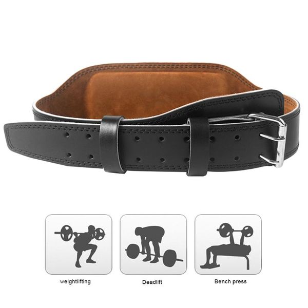 

weightlifting belt leather gym fitness crossifit body building back support weight lifting power training belts equipment waist, Black;gray