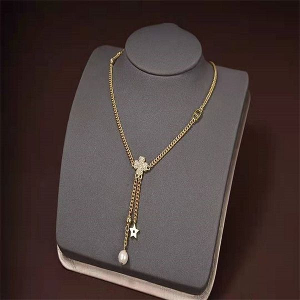 

special offer designer jewelry flower pearl clavicle chain necklace plated brass fashion necklace female ofw6, Silver