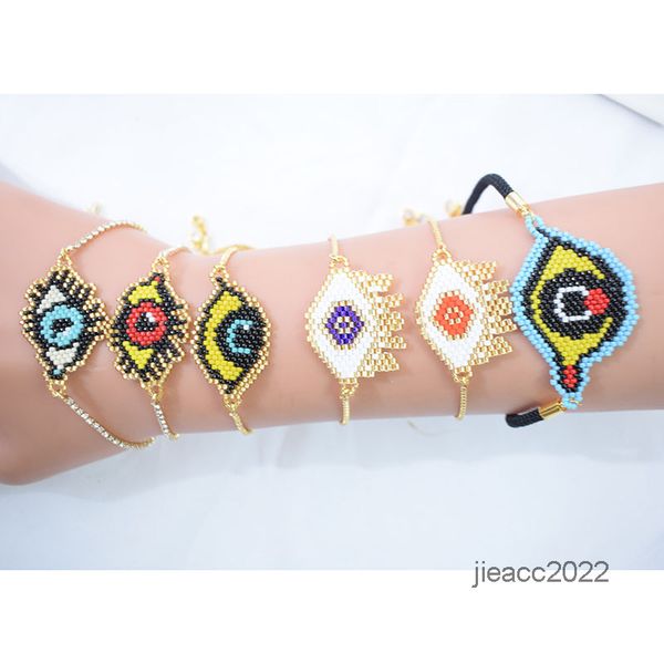 

friendship bracelets miyuki beads devil's eye products woven women's bracelet jewelry, Golden;silver
