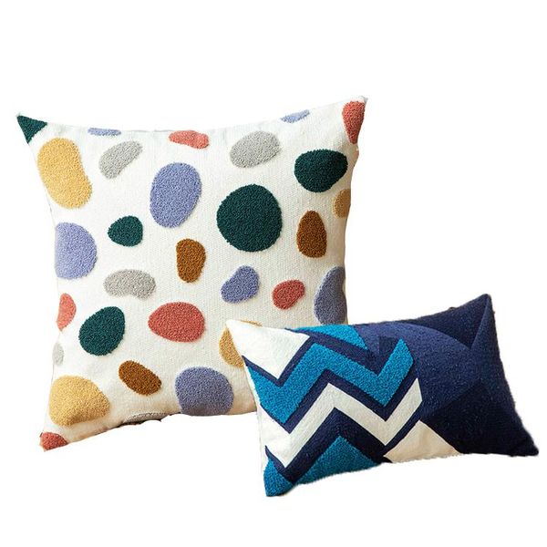 

cushion/decorative pillow 45*45 cushion cover car sofa fashion comfortable soft cotton towel embroidery warm art home gothic decor 2021