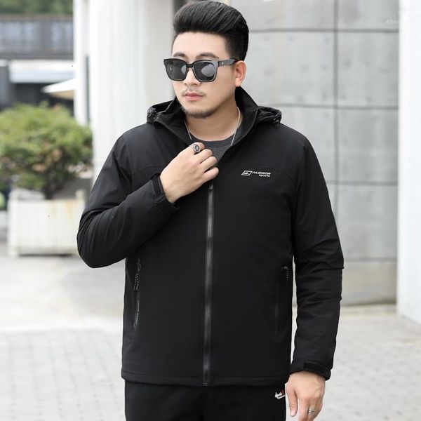 

men's winter jacket men plus velvet windbreaker waterproof thicken jackets mens hooded thermal coat large size 5xl 6xl 7xl 8xl1 3kxo, Black;brown