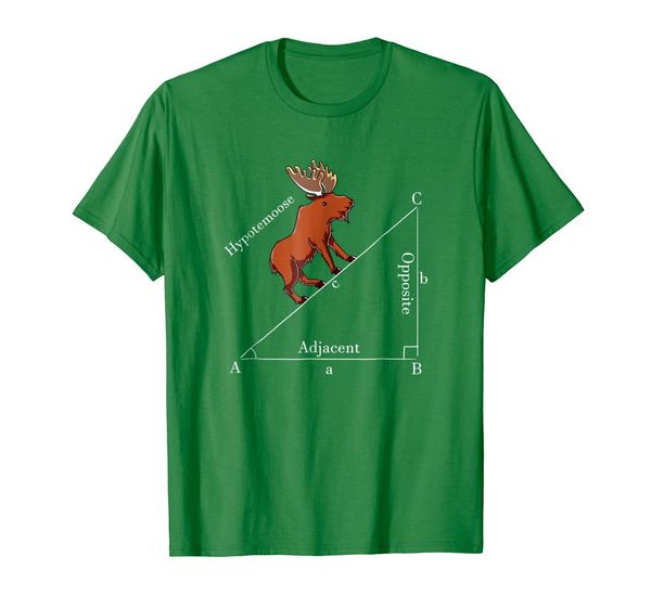 

funny math hypotemoose school student moose joke t-shirt, White;black
