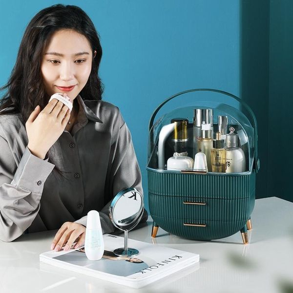 

storage boxes & bins fashion acrylic cosmetic box transparent makeup jewelry drawer home boxs multifunctional travel organizer
