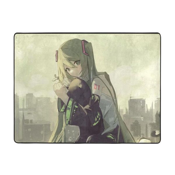 

carpets living room,kitchen,bedroom carpet,green hair girl carpet 63 x 48 in