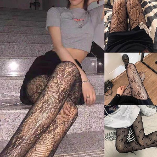 

socks & hosiery 1pair 2021 ultra-thin print pantyhose black/white acrylic fibres women fishnet stockings