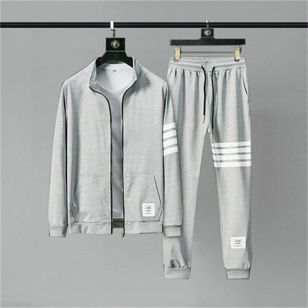 

022 winte designer tracksuits mens luxury sweat suits hoodies street leisure hooded men jogger classic womens jacket + pants tracksuit hip h, Gray