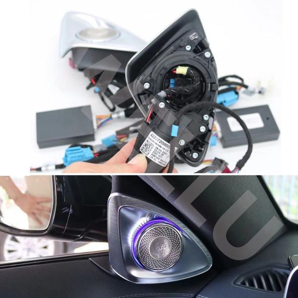 

interior&external lights 64-color for - s-class w223 2021 original 4d rotating tweeter speaker ambient light car led neon atmosp